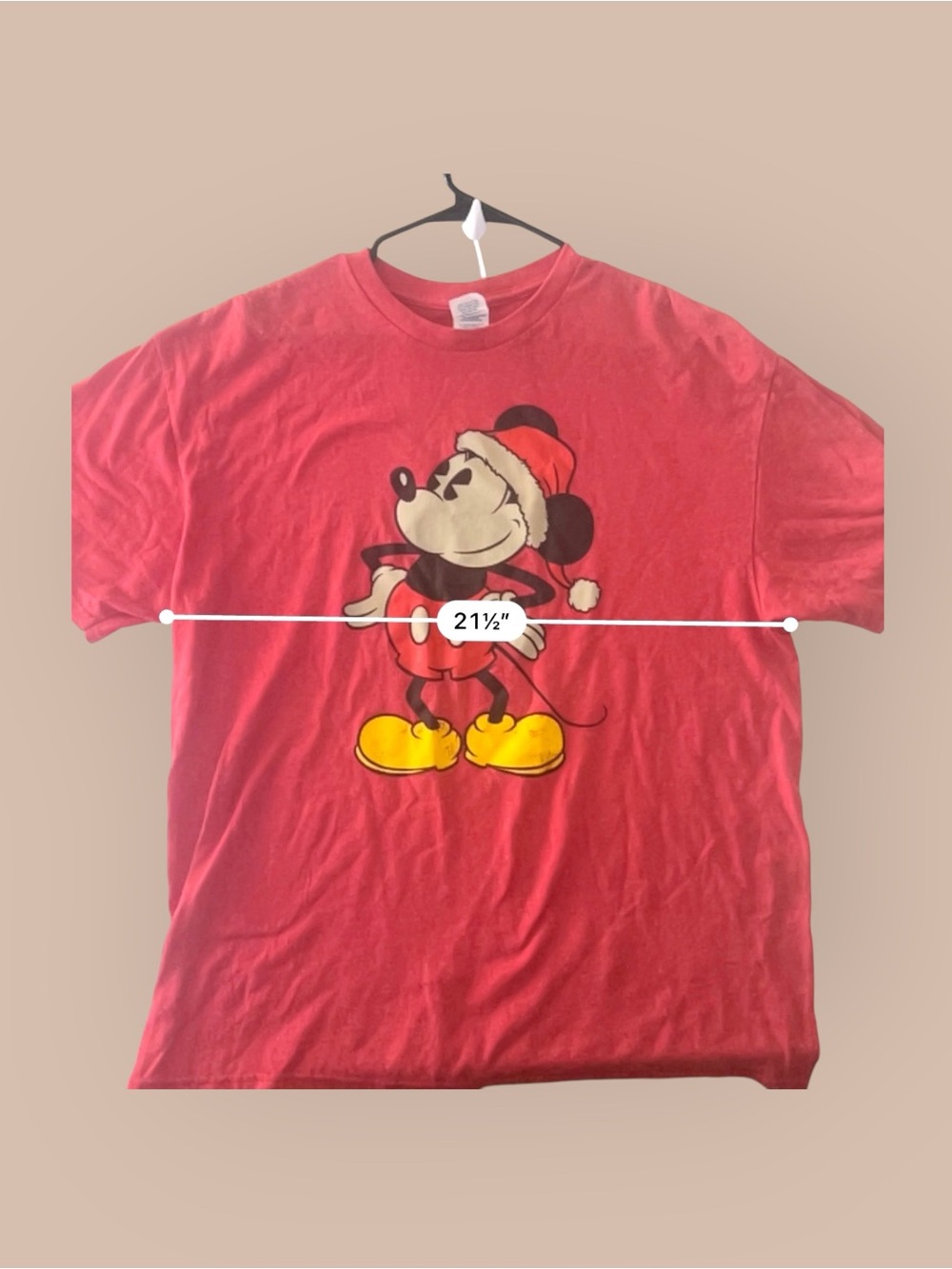 Delta Red Mickey Mouse Holiday Graphic Tee with Yellow Shoes